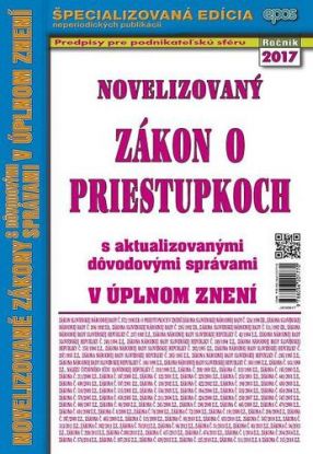 Novelizovaný Zákon o priestupkoch 9/2017