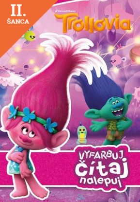 Lacná kniha Trollovia - Vyfarbuj, čítaj, nalepuj