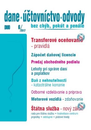 Dane Účtovníctvo Odvody 6 2017