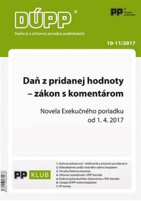 DUPP 10-11 2017 Daň z pridanej hodnoty - zákon s komentárom