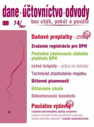 Dane Účtovníctvo Odvody 7-8 2017