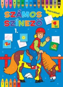 Számos színező matricákkal 1. - Kék