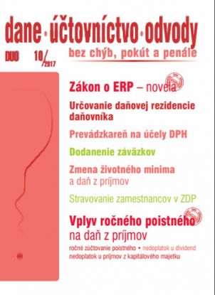 Dane Účtovníctvo Odvody 10 2017