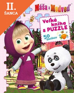 Lacná kniha Máša a medveď - Veľká kniha s puzzle 50 dielikov