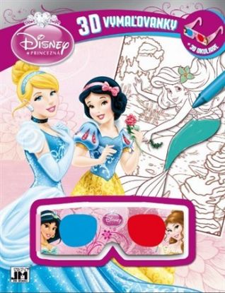 Princezná - 3D vymaľovanky