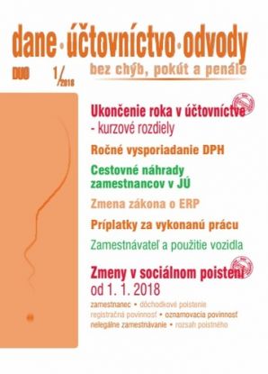 Dane Účtovníctvo Odvody 1 2018