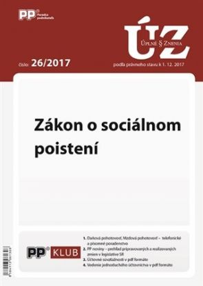 UZZ 26 2017 Zákon o sociálnom poistení