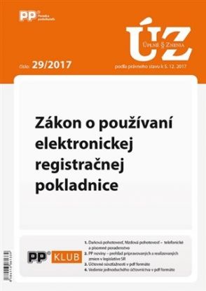 UZZ 29 2017 Zákon o používaní elektronickej registračnej pokladnice