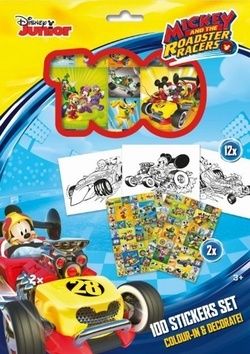 100 Stickers Set - Mickey a závodníci