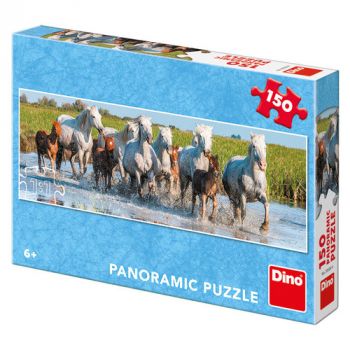 Puzzle Kone z Camargue 150 panoramic Dino