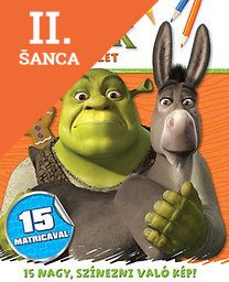 Lacná kniha Shrek - kifestőfüzet matricákkal