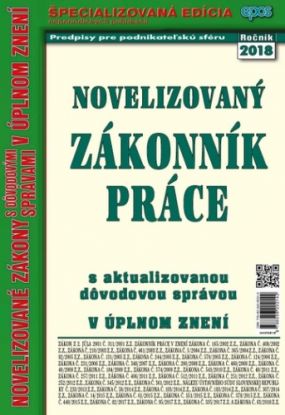 Novelizovaný zákonník práce 8 2018