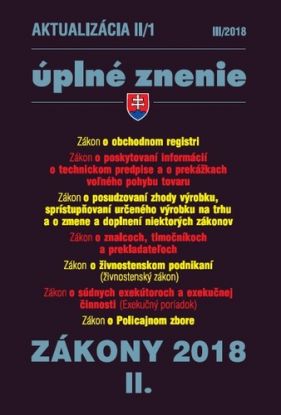 Zákony 2018 II aktualizácia II 1 - úplné znenie po novele