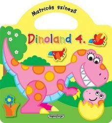 Dinoland - 3. Zöld - Matricás színező