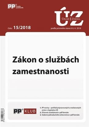 UZZ 15/2018 Zákon o službách zamestnanosti