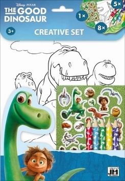 Omalovánkový set s pastelkami Hodný dinosaurus