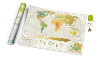 Stieracia mapa sveta Travel Map Geography World
