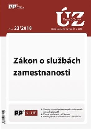 ÚZZ 23/2018 Zákon o službách zamestnanosti