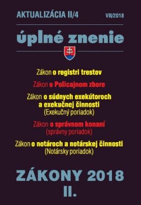 Zákony 2018 II aktualizácia II 4 - úplné znenie po novele