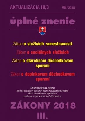 Zákony 2018 III aktualizácia III 3 - úplné znenie po novele
