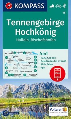 Tennengebirge, Hochkönig, Hallein, Bischofshofen 1:50.000