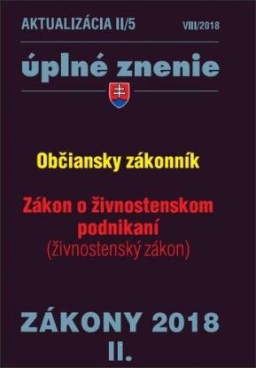 Zákony 2018 II aktualizácia II 5 - úplné znenie po novele