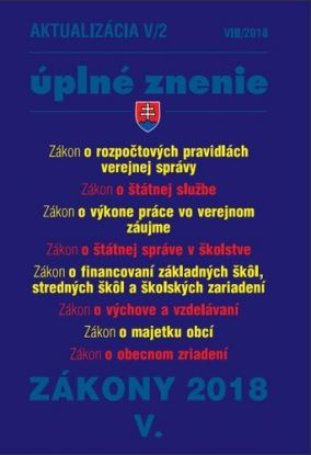 Zákony 2018 V aktualizácia V 2 - úplné znenie po novele