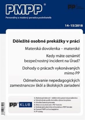 PMPP 14-15/2018 Dôležité osobné prekážky v práci