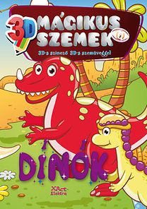 Dinók - Mágikus szemek - 3D kifestő
