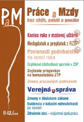 Práce a Mzdy 11-12 2018 - Koniec roka v mzdovej učtárni, Povinnosti podnikateľa na konci roka