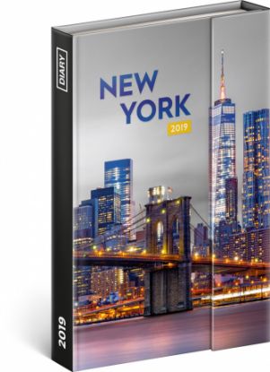 Týždenný magnetický diár New York 2019, 10,5 x 15,8 cm