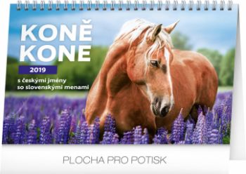 Stolový kalendár Koně – Kone CZ/SK 2019, 23,1 x 14,5 cm