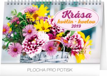 Stolový kalendár Krása kvetin – Krása kvetov CZ/SK 2019, 23,1 x 14,5 cm