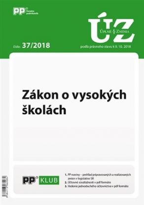 UZZ 37/2018 Zákon o vysokých školách