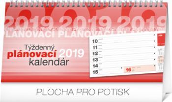 Stolový kalendár Plánovací riadkový SK 2019, 25 x 12,5 cm