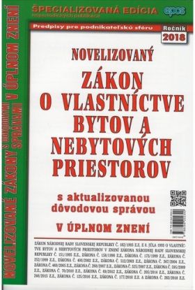 Novelizovaný zákon o vlastníctve bytov a nebytových priestorov 19/2018