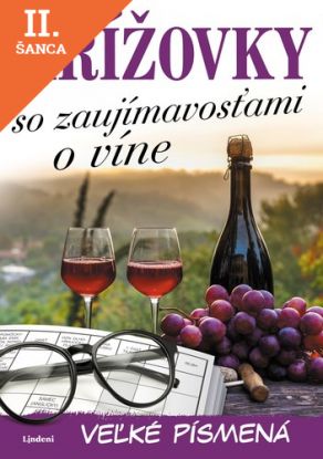 Lacná kniha Krížovky so zaujímavosťami o víne – veľké písmená