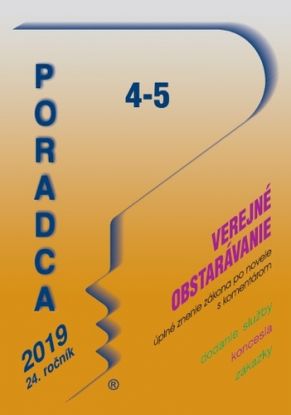 Poradca 4-5 2019 - Zákon o verejnom obstarávaní s komentárom po novele od 1. 1. 2019