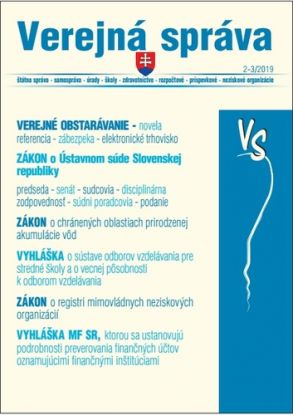 Verejná správa 2-3 2019 - Verejné obstarávanie – novela,  Zákon o Ústavnom súde