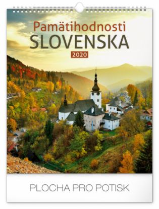 Nástenný kalendár Pamätihodnosti Slovenska SK 2020, 30 × 34 cm