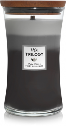 WoodWick sviečka veľká Trilogy Warm Woods