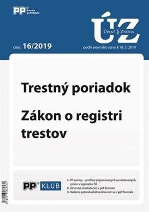 UZZ 16/2019 Trestný poriadok, Zákon o registri trestov