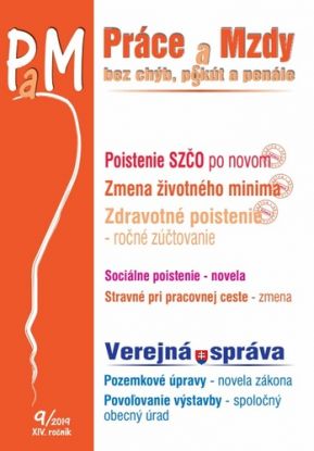 Práce a Mzdy 9 2019 - Poistenie SZČO – zmena od 1.7.2019