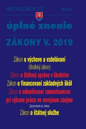 Zákony 2019 V aktualizácia V 2 - Úplné znenie po novele - Zákon o výchove a vzdelávaní (školský zákon)