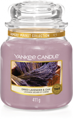 Yankee Candle sviečka stredná Dried Lavender and Oak