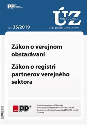 UZ 35/2019 Zákon o verejnom obstarávaní, Zákon o registri partnerov verejného sektora