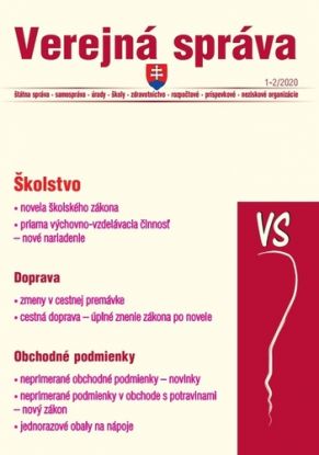 Verejná správa 1-2 2020 - Novela školského zákona, Cestná doprava, Zálohovanie jednorazových obalov na nápoje
