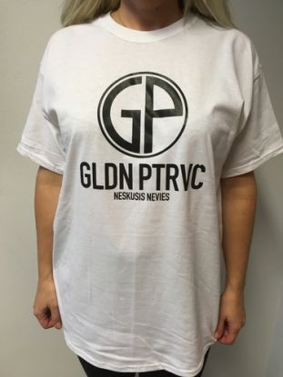 GLDN PTRVC neskúsiš nevieš: čierna potlač/biele tričko, S