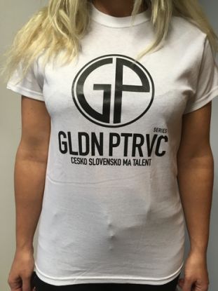 GLDN PTRVC Česko Slovensko má talent: bílé tričko - černý tisk, L