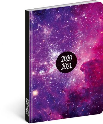 18mesačný diár Petito – Galaxy 2020/2021, 11 × 17 cm
